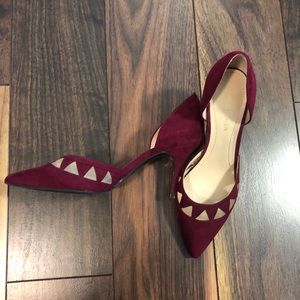 Maroon detailed heels